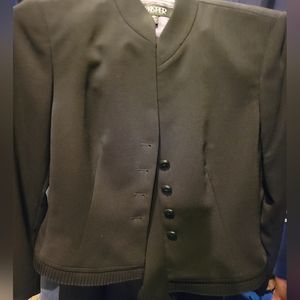 158. Kasper women's two piece black skirt suit